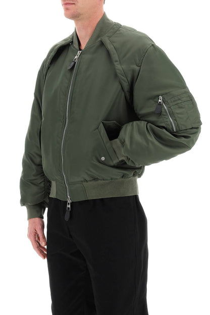 ALEXANDER MCQUEEN convertible bomber jacket in nylon satin