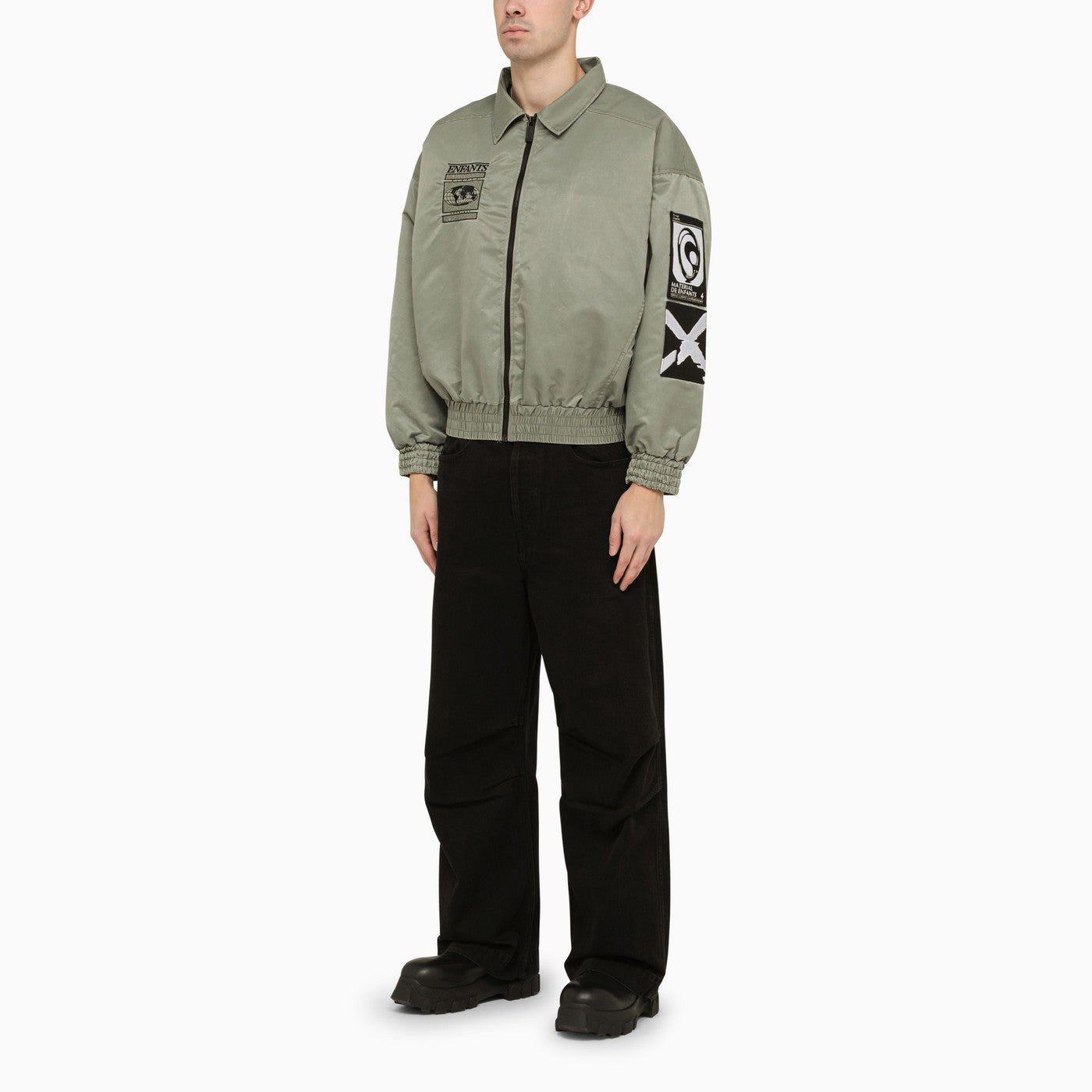 Enfants Riches Déprimés Olive Green Bomber Jacket With Patches