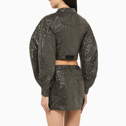 Rotate Birger Christensen Black Sequin Jacket