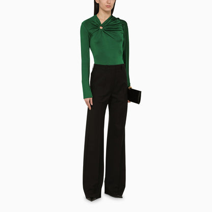 Victoria Beckham Emerald Green Viscose Sweater