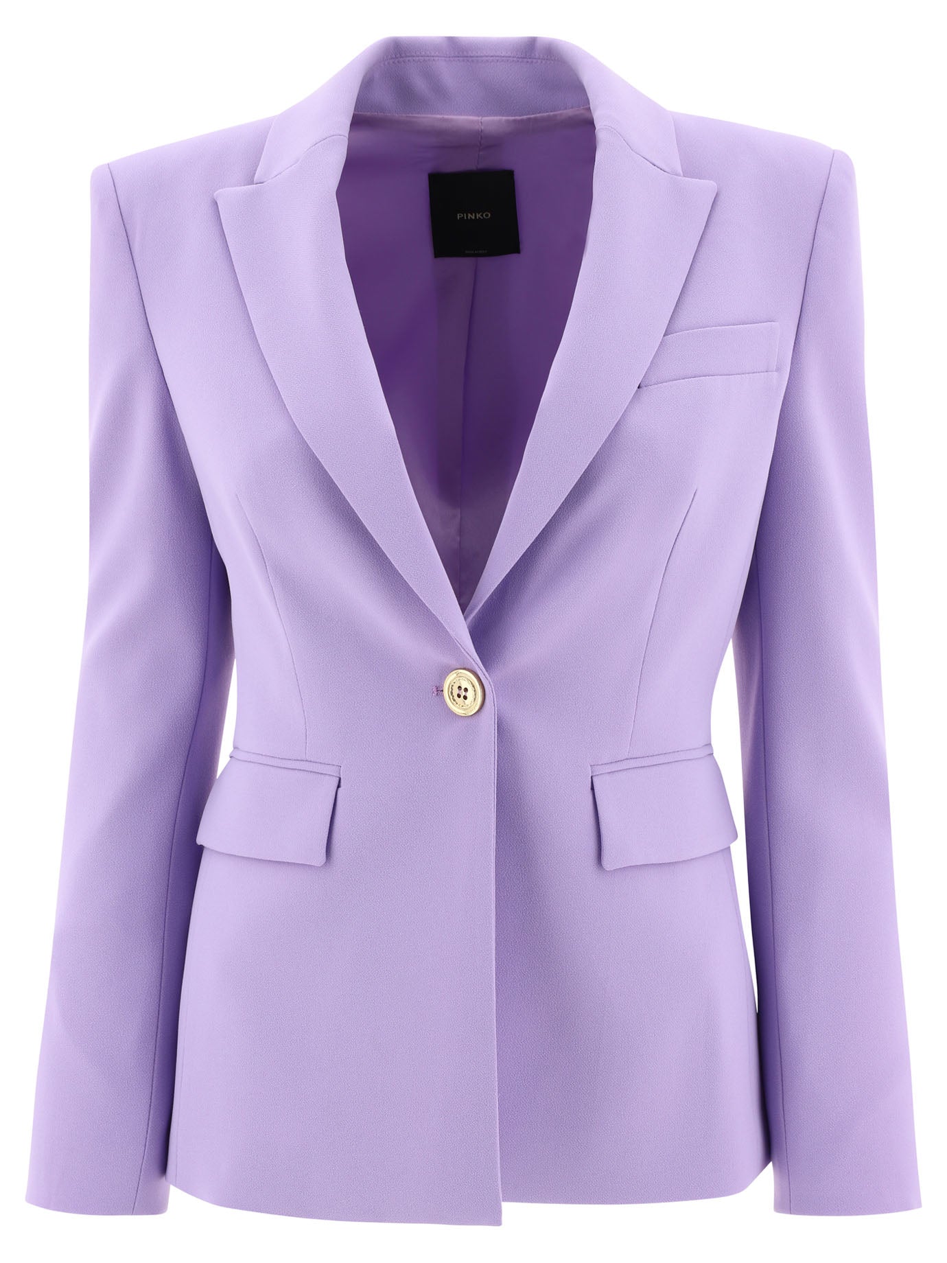 Pinko Single Breasted Blazer In Crêpe Stretch