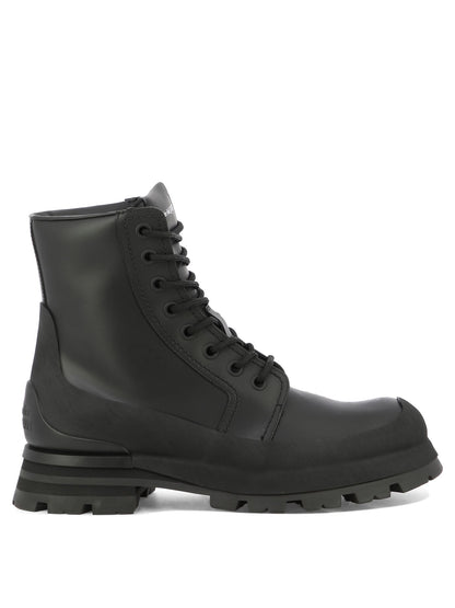 Alexander Mc Queen Wander Lace Up Boots