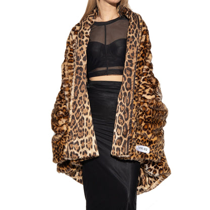 Dolce & Gabbana X Kim Leopard Faux Fur Jacket