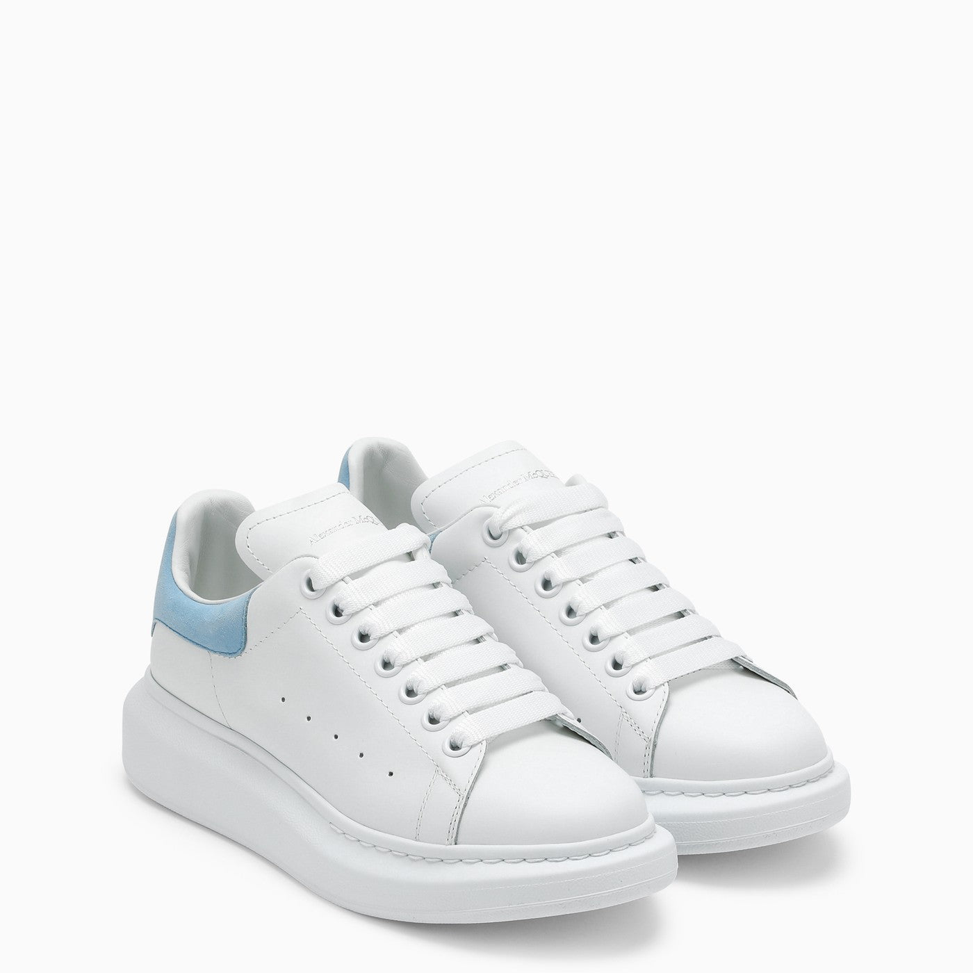 Alexander Mc Queen White And Power Blue Oversized Sneakers