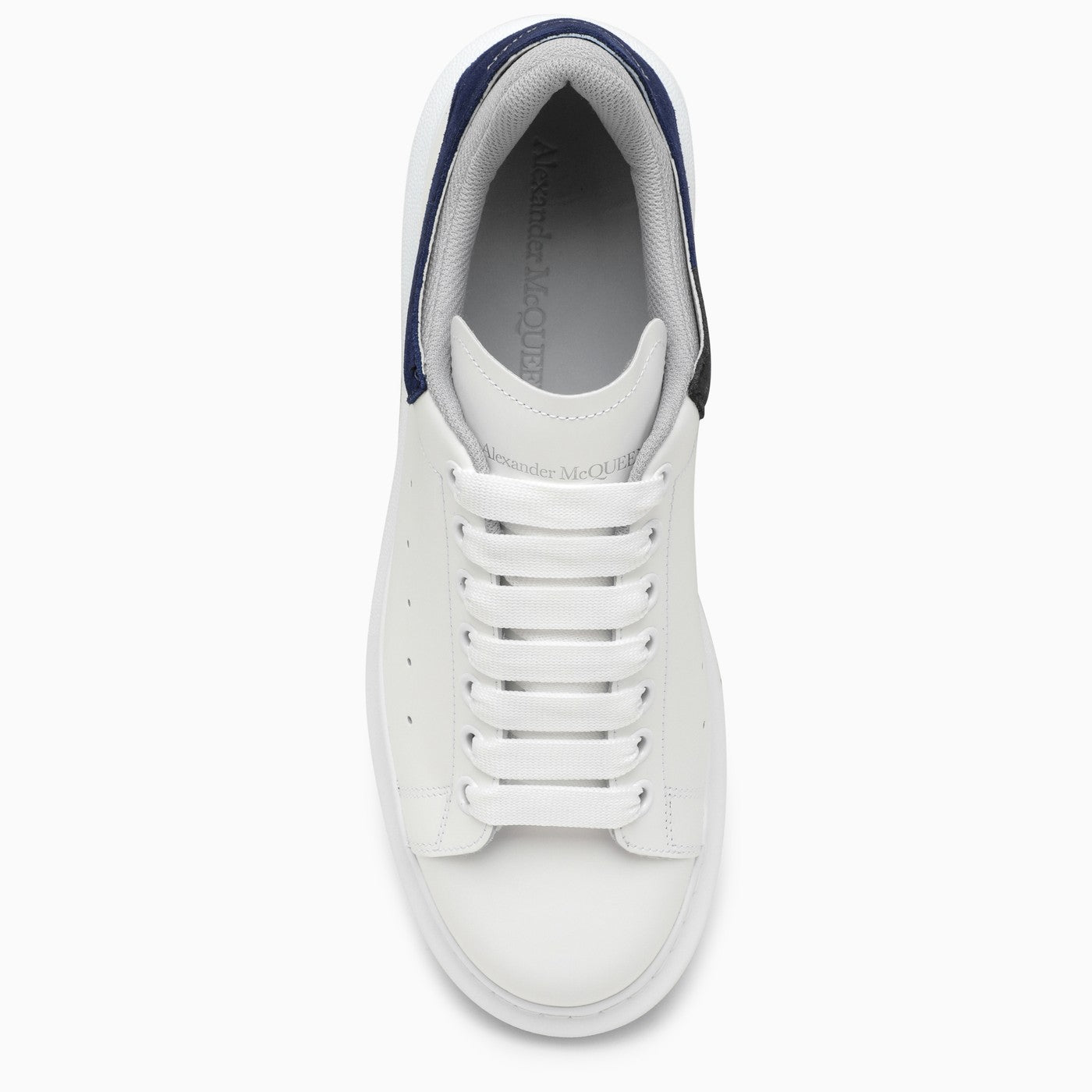 Alexander Mc Queen White And Blue Navy Oversized Sneakers