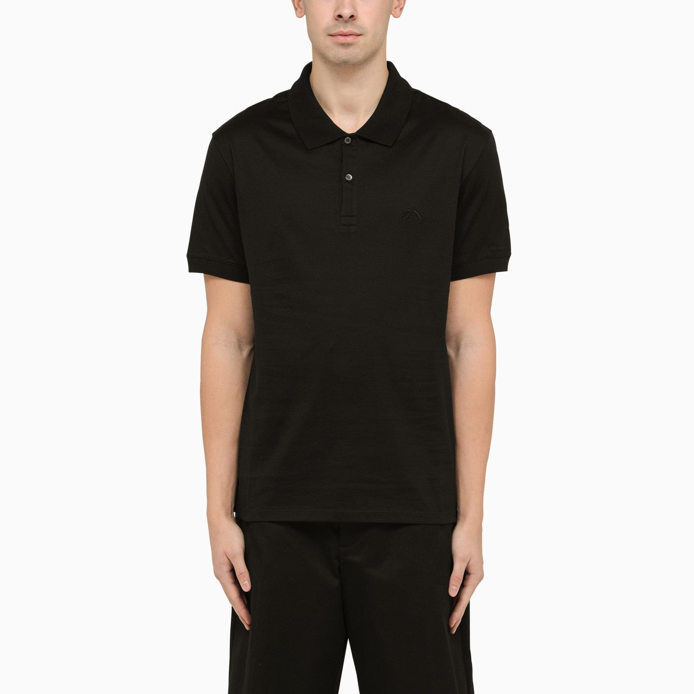 Alexander Mc Queen Black Cotton Polo