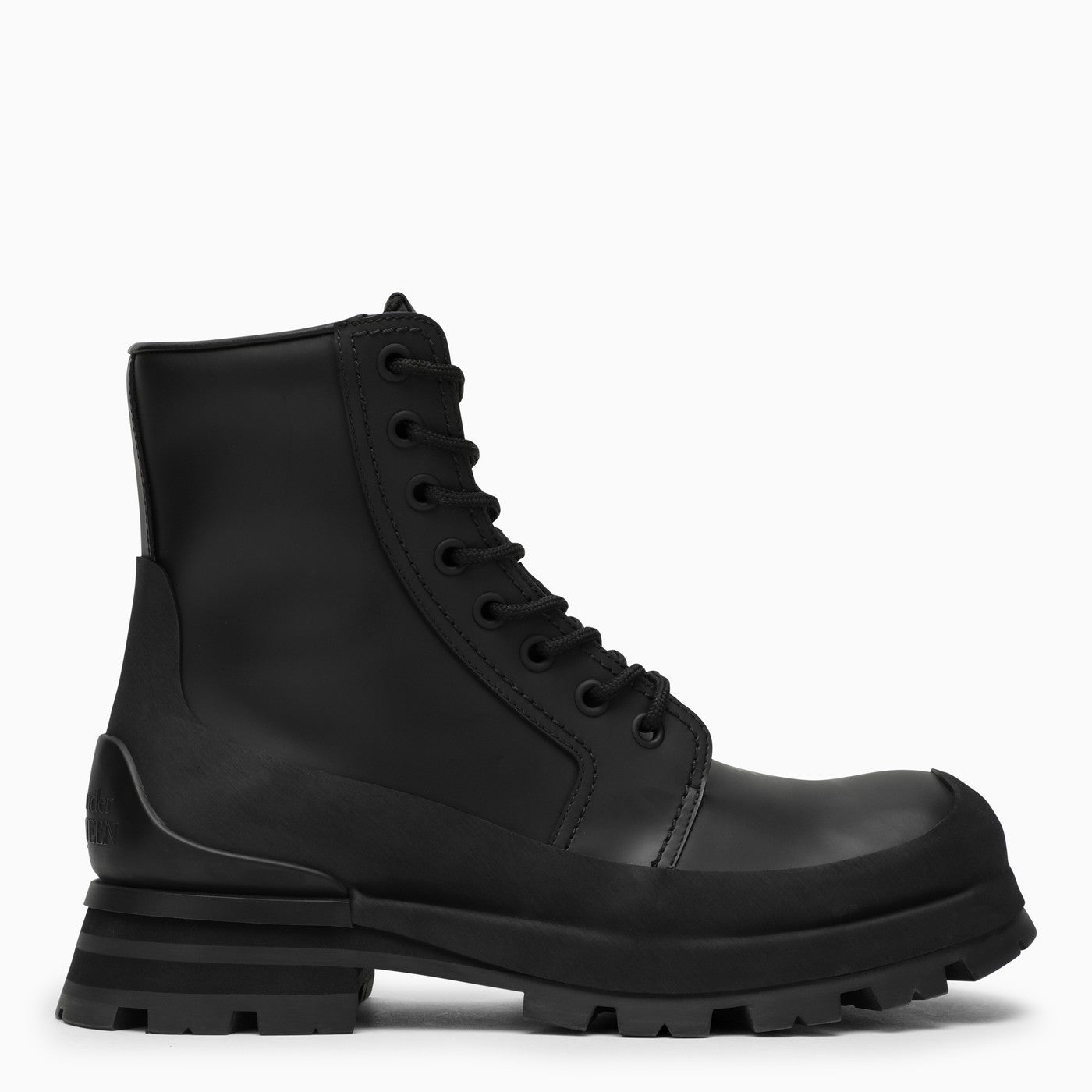 Alexander Mc Queen Wander Black Leather Boot