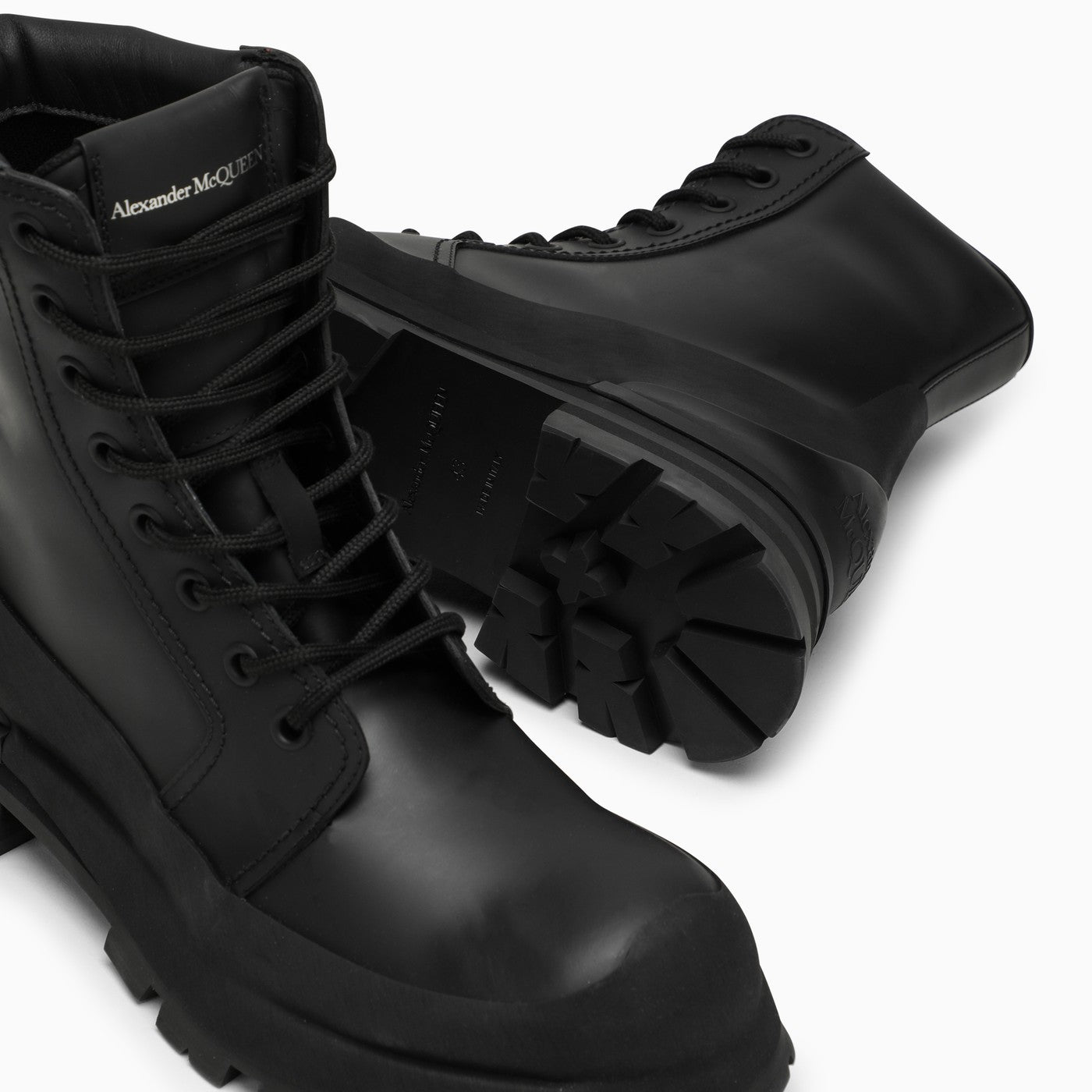 Alexander Mc Queen Wander Black Leather Boot