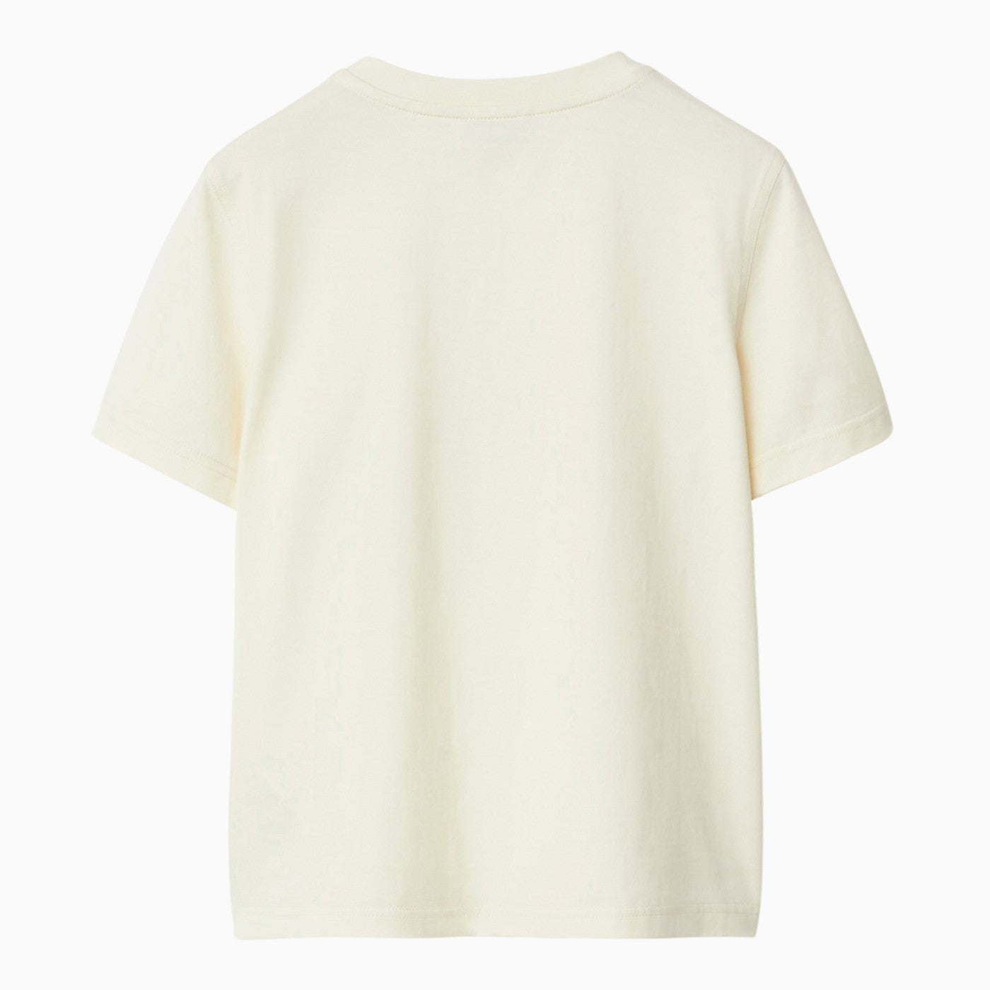 Burberry Cream Coloured Crew Neck T Shirt With Print