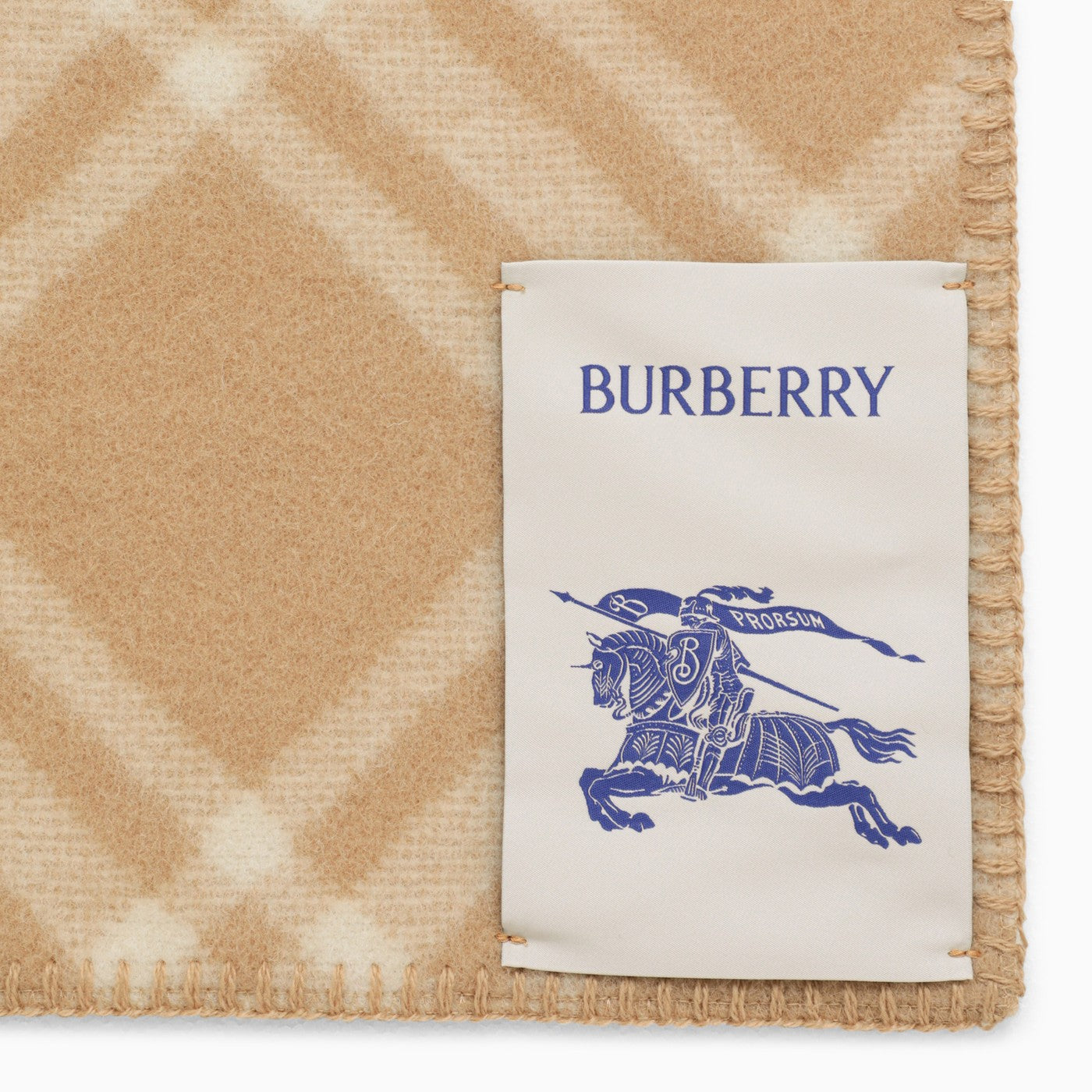 Burberry Archive Beige Wool Scarf With Vintage Check Pattern