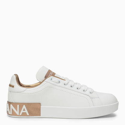 Dolce&Gabbana White/Gold Portofino Sneakers