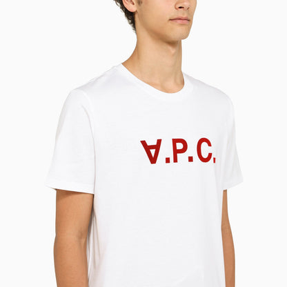 A.P.C. Logoed White Crewneck T Shirt