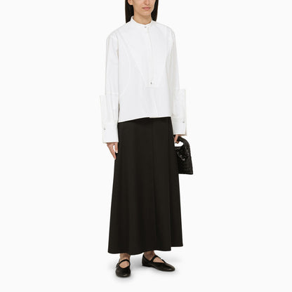 Jil Sander White Cotton Shirt With Details