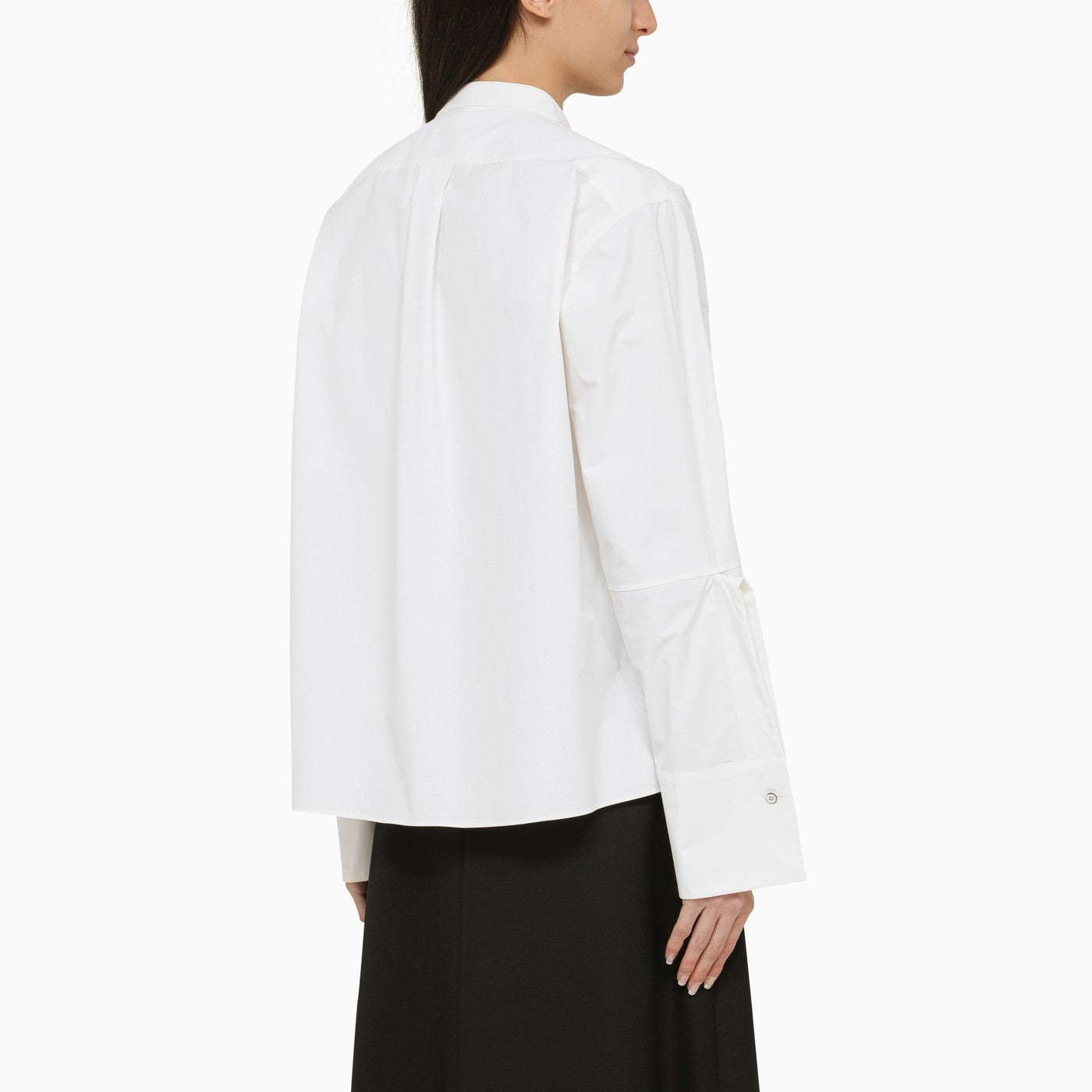 Jil Sander White Cotton Shirt With Details