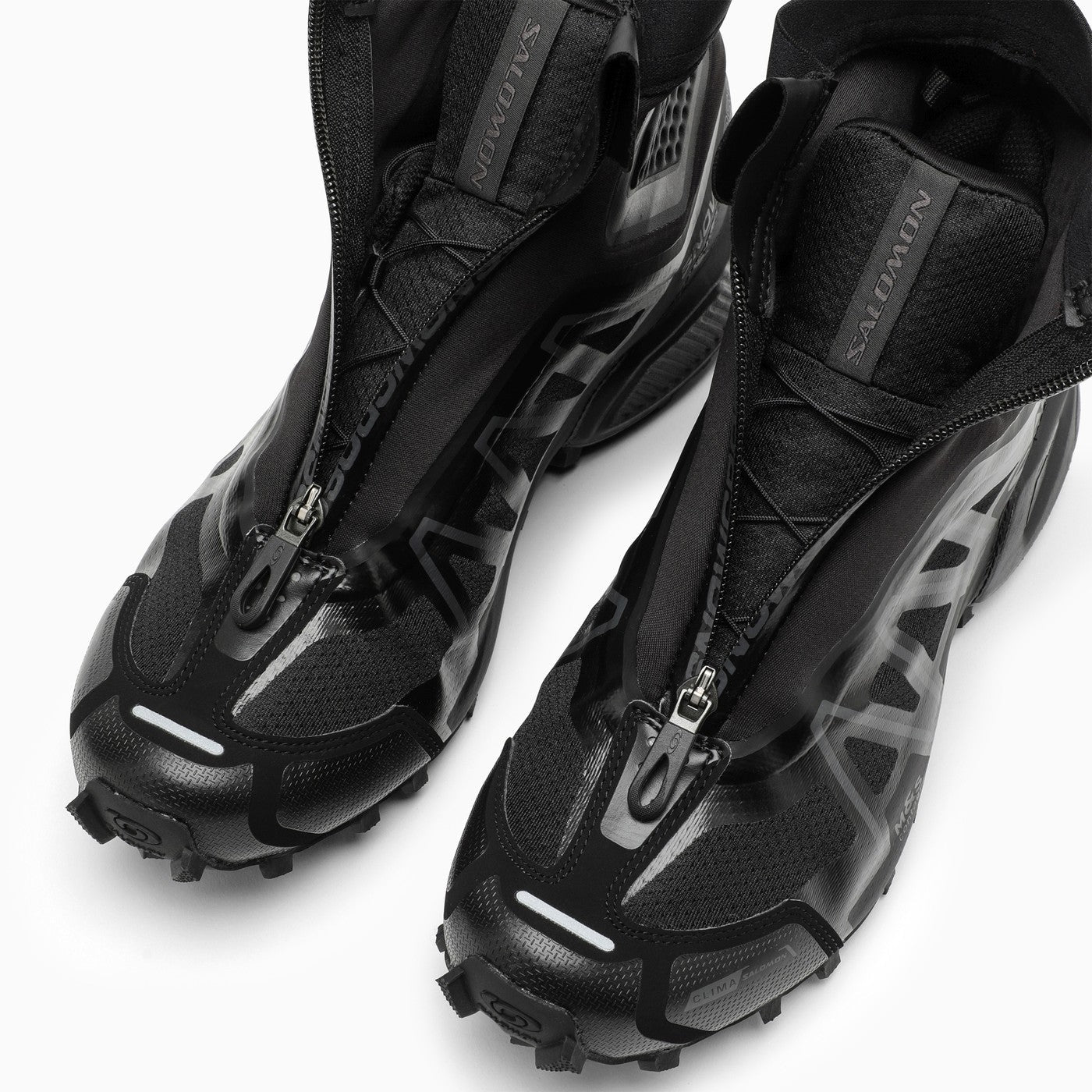 Salomon Black High Trainer In Technical Fabric