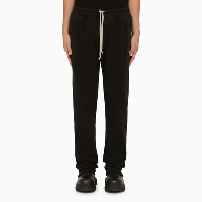 Rick Owens Black Cotton Berlin Pants With Logo