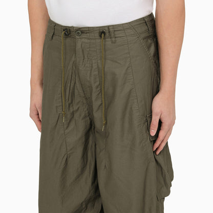 Needles Olive Green Cotton Cargo Trousers