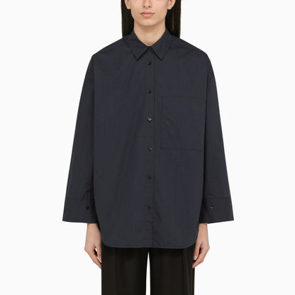 By Malene Birger Derris Navy Coloured Oversize Shirt In Organic Cotton