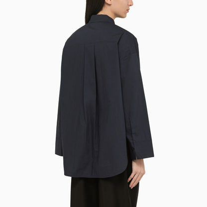 By Malene Birger Derris Navy Coloured Oversize Shirt In Organic Cotton