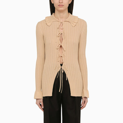 By Malene Birger Devora Beige Knitted Cardigan