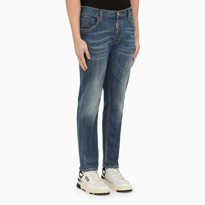 Dsquared2 Regular Blue Washed Denim Jeans