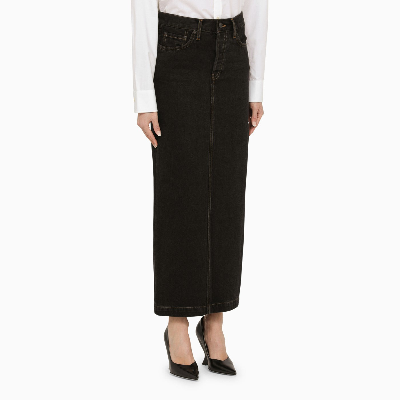 Wardrobe.Nyc Black Denim Long Skirt