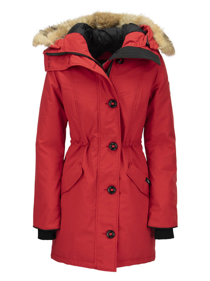 Canada Goose Rossclair Parka With Hood And Fur Coat