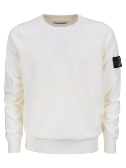 Stone Island Crew Neck Cotton Jumper