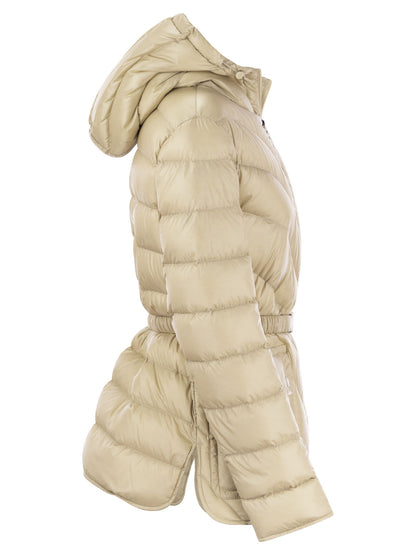 Moncler Argenno Down Jacket With Hood And Belt