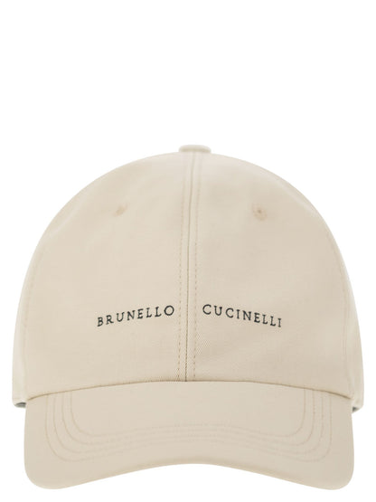 Brunello Cucinelli Cotton Canvas Baseball Cap With Embroidery